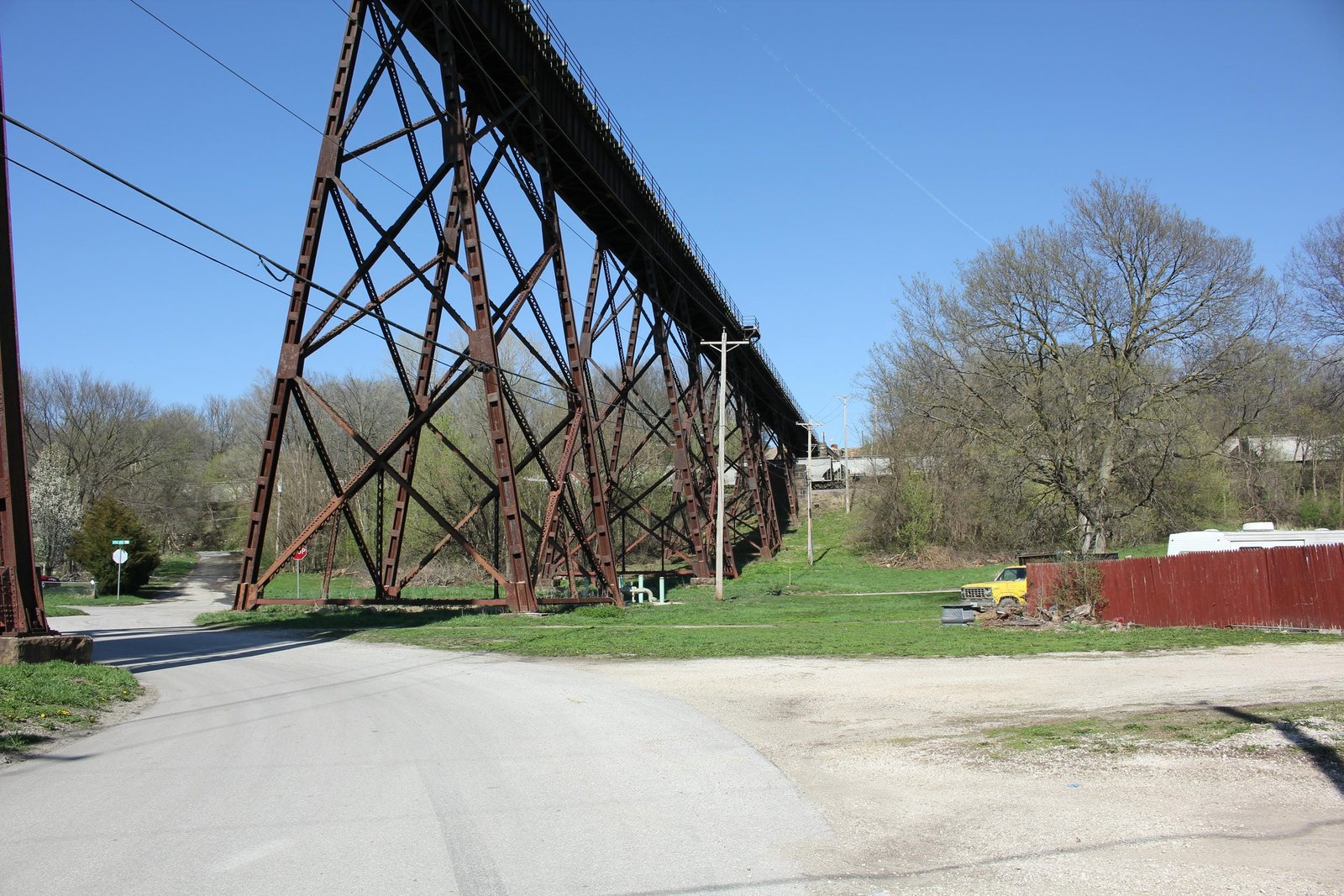 East approach, looking east from span #11
